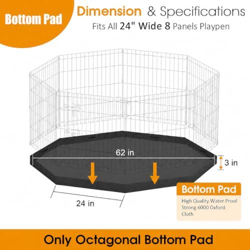 Dog Playpen Bottom Pad, 600D Oxford Waterproof Mat - Image 3