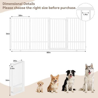 SNUOWU Full Metal Freestanding Dog Gate - Image 3