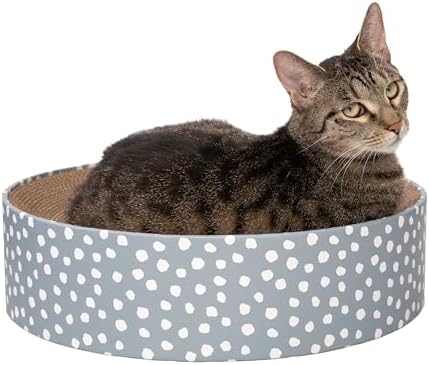 Kitty City Blue Dot Corrugate Scratcher Bed - Image 5