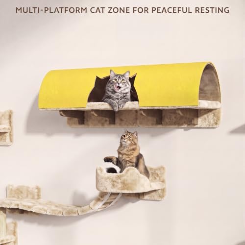 Cat Wall Furniture, 16 in 1 Cat Shelves w/Tunnel & Bridge - Image 5