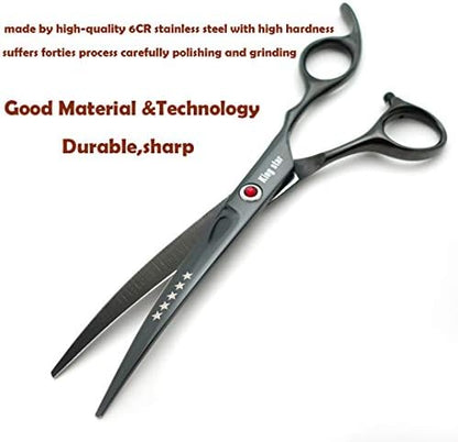 7.0in Titanium Professional dog Grooming Scissors set, Straight & Thinning & - Image 6