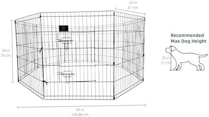 PJYuCien Puppy Playpen with Bottom Pad and Door, 8 Panels 30" H - Image 4