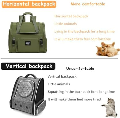 Pet Backpack Carrier for Small Dogs Medium Cats, Breathable and Collapsible - Image 4