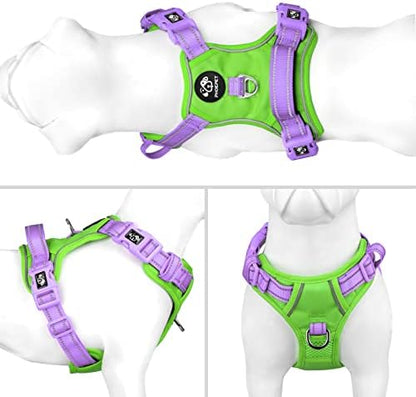 PHOEPET No Pull Dog Harness, Unique Colors Reflective Adjustable Dog Vest - Image 2