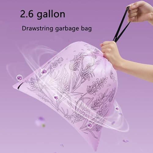 100pcs 2.6 Gallon Small Trash Bags Tearing-Free Drawstring - Image 7