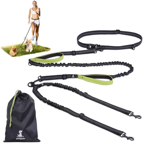SparklyPets Hands Free Dual Dog Leash by SparklyPets