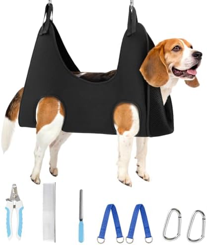 Supet Dog Grooming Hammock for Nail Trimming, Pet Grooming Hanging Harness by Supet
