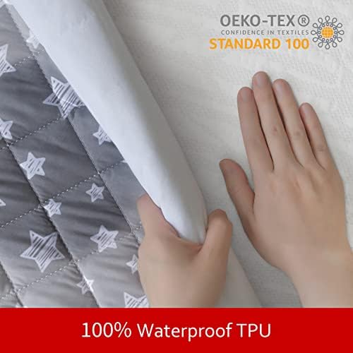 Waterproof Dog Bed Covers Replacement Lovely Grey Star Print, 32x44 Inches - Image 3