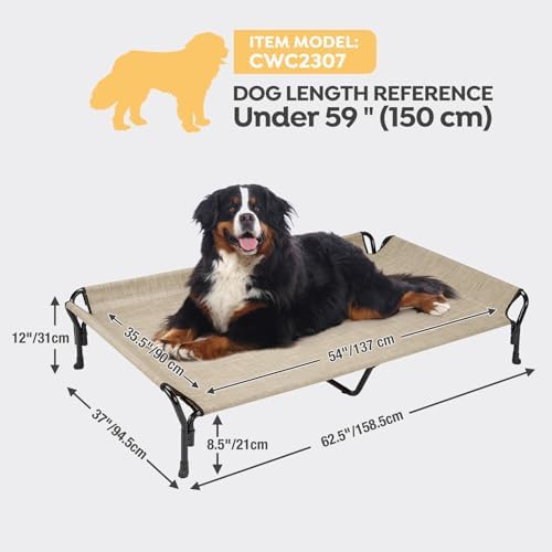 Veehoo Cooling Elevated Dog Bed, Raised Dog Cot - Image 3