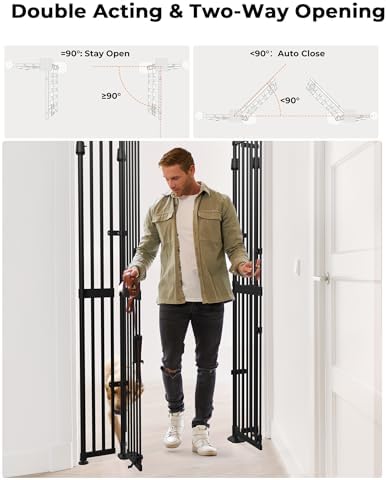 Extra Tall Cat Gate for Doorway, Pressure Mounted Pet Gate - Image 6
