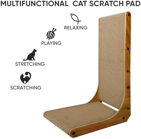 Cat Scratcher, L-Shaped Cat Scratching Pad, 26 Inch - Image 3