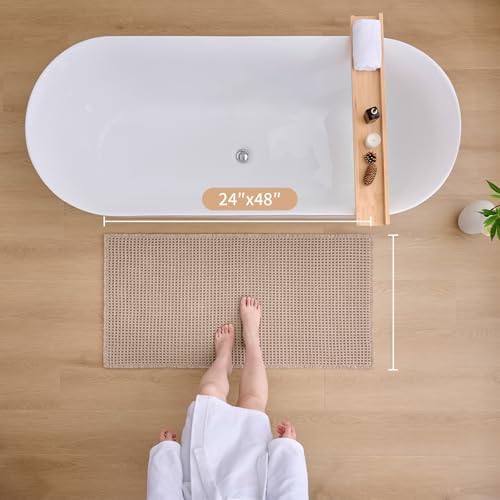 ILANGO Upgraded Waffle Bath Rug 24x48, Super Absorbent Non Slip Bath Mat - Image 2