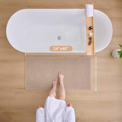 ILANGO Upgraded Waffle Bath Rug 24x48, Super Absorbent Non Slip Bath Mat - Image 2