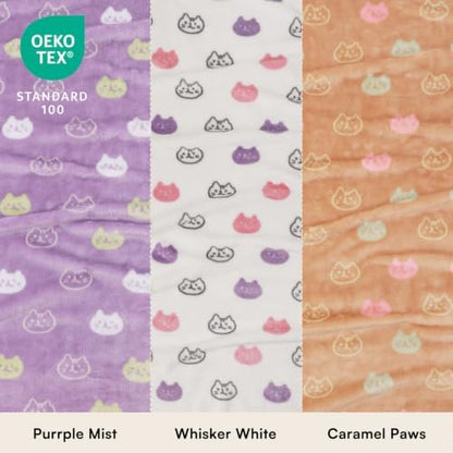 Luciphia 3 Pack Cute Cat Blankets Cozy Small Throw - Image 2