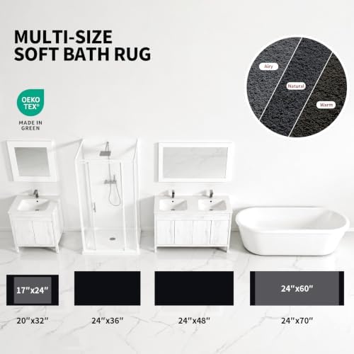 ILANGO Bathroom Rugs 48" × 24", Extra Soft Absorbent Microfiber Bath Rugs - Image 4