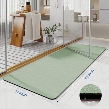 Extra Long Bath Rugs 59x17-Diatomaceous Earth Bath Mats - Image 2