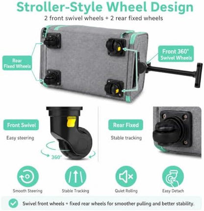 Airline Pet Carrier with Wheels - Image 4
