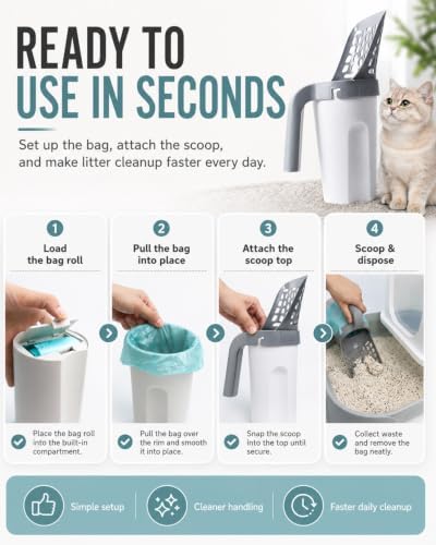 3 in 1 Cleaning Shovel for Cat Litter Kitty Scoop - Image 6
