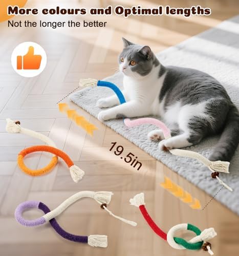 Cat Chew Ropes 4Pcs, Safe Cat Chew Toys - Image 6