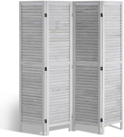 VEVOR Wood Room Divider, 4 Panel Folding Privacy Screen, 66.9 Inches Tall by VEVOR