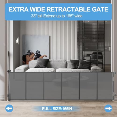 Veraste 165" Reinforced Retractable Baby Gate - Image 2