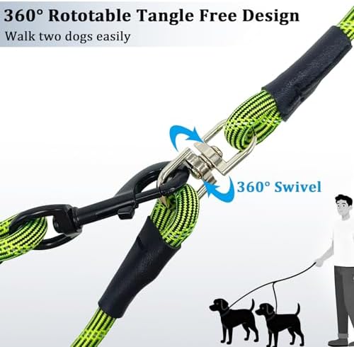 WYuZe 5 FT Double Dog Leash Detachable Rope Dual Leash - Image 2