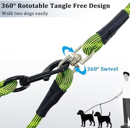 WYuZe 5 FT Double Dog Leash Detachable Rope Dual Leash - Image 2