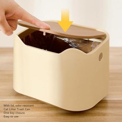 ASHATA Pet Litter Trash Can, Small Trash Bin Waste Basket - Image 3