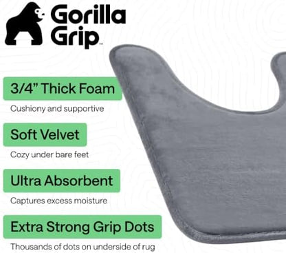 GORILLA GRIP® Memory Foam Toilet Rug - Image 3