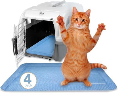 Pet Carrier Pad Insert 4 Pack, Disposable, 19.5 x 12.5 in, by Skywin