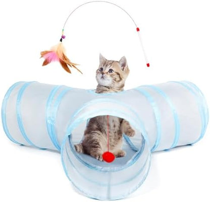 Tempcore Cat Tunnel, 3-Way Collapsible Toy by Tempcore