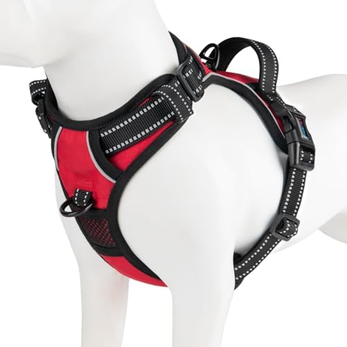 PHOEPET Reflective Dog Harness No Pull Large Breed Vest by PHOEPET
