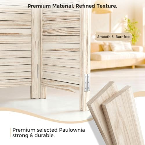 Amsleekey 67" H 6 Panel Wood Room Divider - Image 2