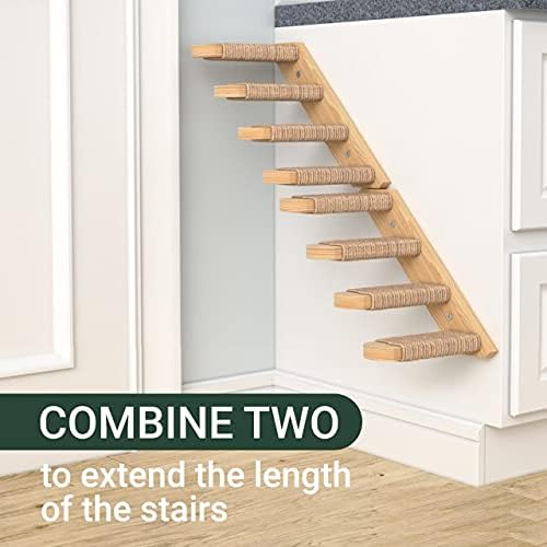 Cat Wall Steps - Solid Rubber Wood Cat Stairs - Right Left - Image 6