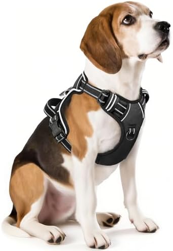 HEELE Dog Harness, No Pull Adjustable Padded Reflective Harness by HEELE