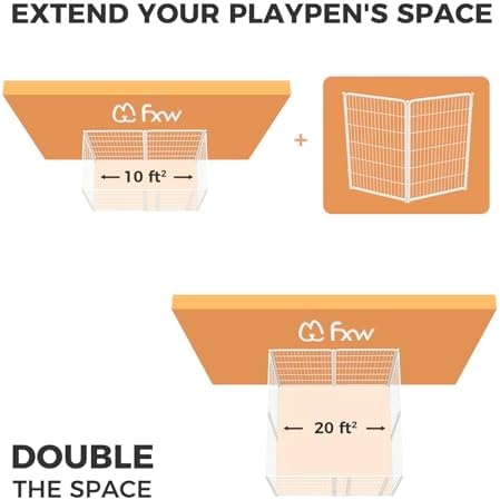FXW Homeplus Indoor Dog Playpen, 2 Panels, - Image 2