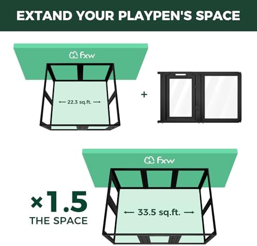 FXW AuraSpace Clear Acrylic Indoor Dog Playpen, 2 Panels - Image 3
