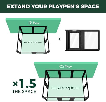FXW AuraSpace Clear Acrylic Indoor Dog Playpen, 2 Panels - Image 3