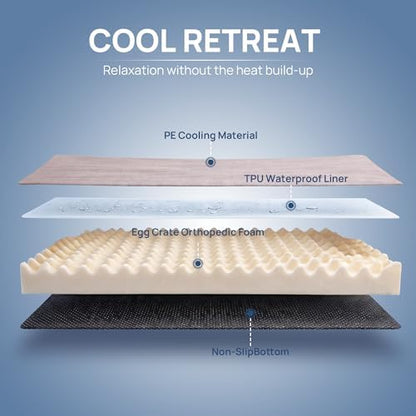 Cooling Dog Bed for Crate, 30 x 20 Inch Orthpedic Cooling Mat for Dogs - Image 5