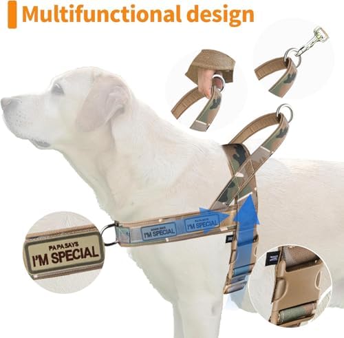 No Pull Dog Harness for Small Medium Large Sized Dogs, Escape Proof Adjustable - Image 3