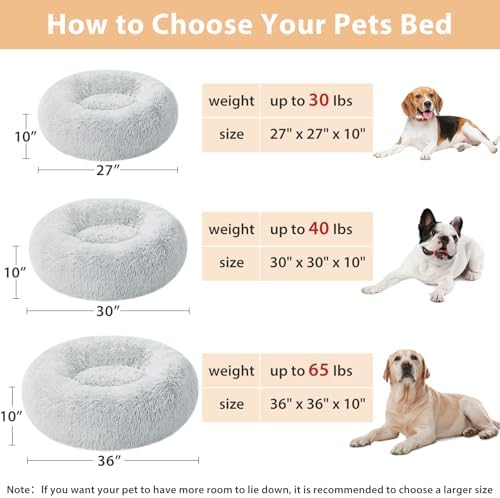 WNPETHOME Medium Round Calming Dog Bed Cat Bed - Image 3