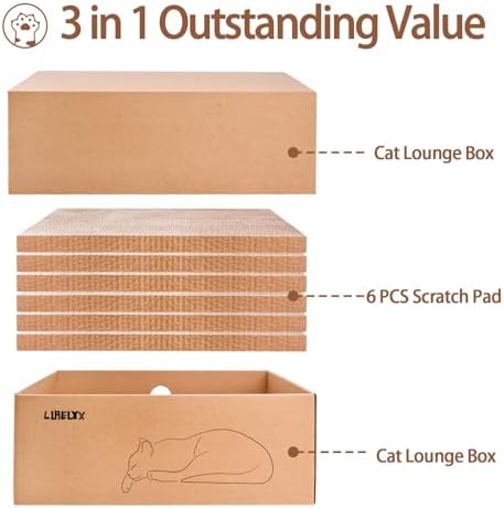 LIFLIX Cardboard Cat Scratcher - Image 2