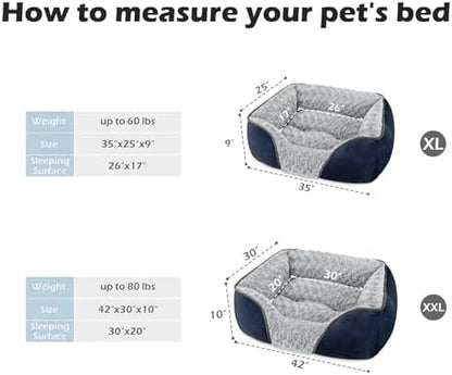 INVENHO X-Large Dog Bed Rectangle Washable Orthopedic Soft Calming Sleeping - Image 3