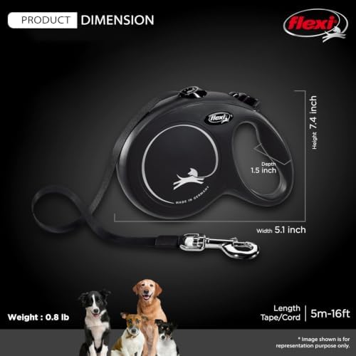 FLEXI® Classic Tape Retractable Dog Leash, 16 ft - Image 2