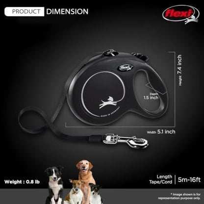 FLEXI® Classic Tape Retractable Dog Leash, 16 ft - Image 2