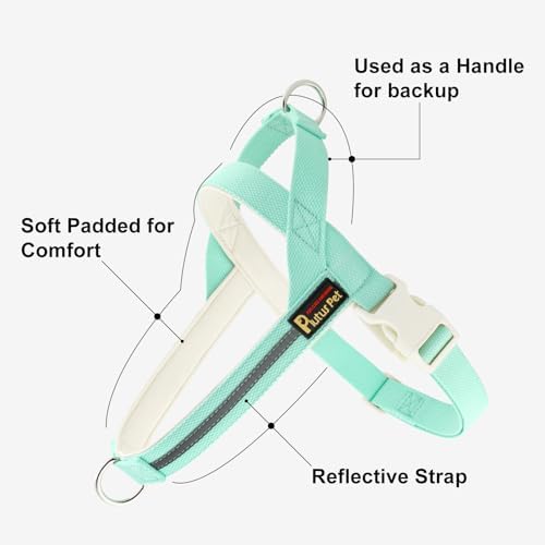 Plutus Pet Cotton Dog Harness and Leash Set, Reflective and Soft Padded - Image 2