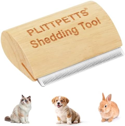 Cat Brush for Shedding, Deshedding Grooming Tool for Samll pets by PLITTPETTS