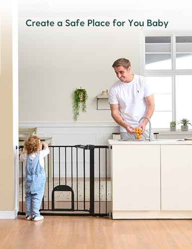 Babelio Dog Gate with Adjustable Cat Door, CatPrivilege III - Image 6