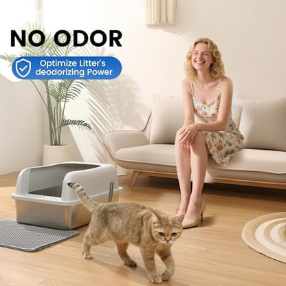 Stainless Steel XL Cat Litter Box - Image 2