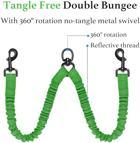 iYoShop Double Dog Leash, 360° Swivel, No Tangle - Image 5